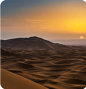 Dunas do Sahara no pôr do sol